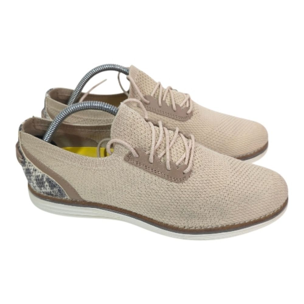 Cole Haan OriginalGrand Meridian Knit Oxford Beige Stitchlite Shoes Women 9B